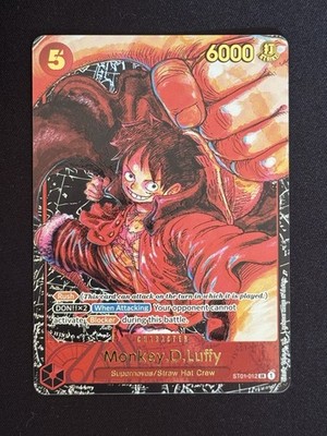 Bandai One Piece CCG Monkey D. Luffy ST01-012 ST-01 Alt Art English 6000 — ST-01 ST01-012