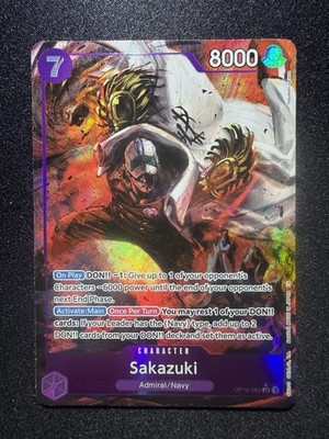 Bandai One Piece Card Game Sakazuki OP-06 OP16-065 Parallel Alt Art Foil Eng — OP-06 OP16-065