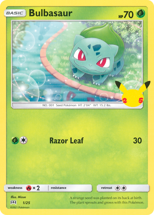 Bulbasaur — McDonald’s 25th Anniversary Promos 001/025 · Holofoil