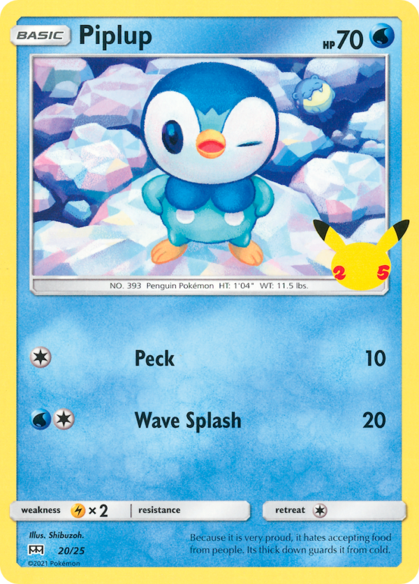 Piplup — McDonald’s 25th Anniversary Promos 020/025 · Normal