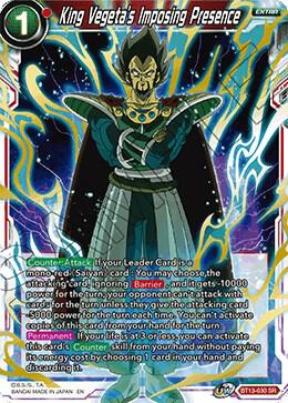 King Vegeta’s Imposing Presence — Masters · Supreme Rivalry BT13-030 · Normal