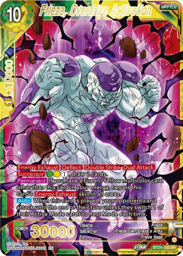 Frieza, Overdrive Activation — Masters · Beyond Generations BT24-133 · Foil