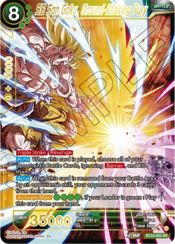 SS Son Goku, Ground-Shaking Fury — Masters · Beyond Generations BT24-062 · Foil