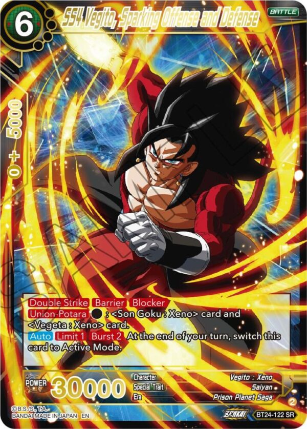 SS4 Vegito, Sparking Offense and Defense — Masters · Beyond Generations BT24-122 · Foil