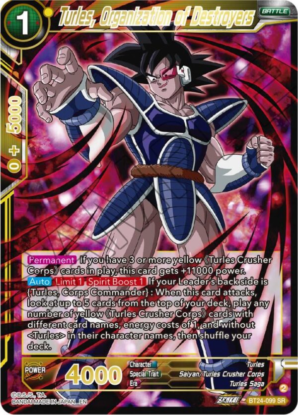 Turles, Organization of Destroyers — Masters · Beyond Generations BT24-099 · Foil