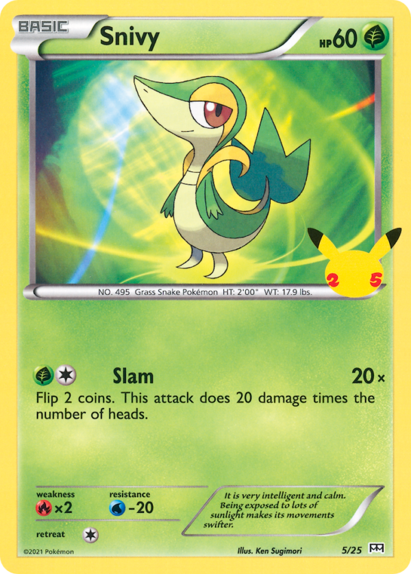 Snivy — McDonald’s 25th Anniversary Promos 005/025 · Normal