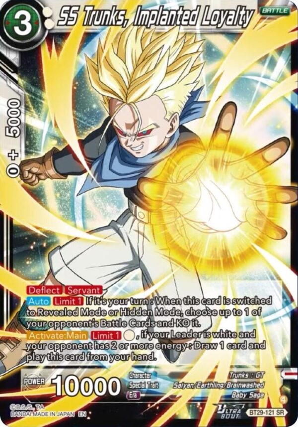 SS Trunks, Implanted Loyalty — Masters · Fearsome Rivals BT29-121 · Foil