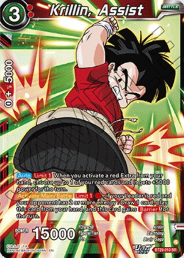 Krillin, Assist — Masters · Fearsome Rivals BT29-010 · Foil