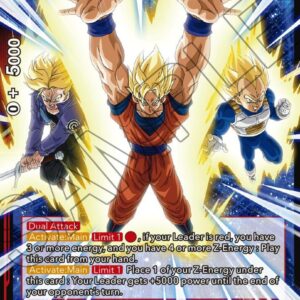 SS Son Goku, SS Vegeta, & SS Trunks, Golden Warriors — Masters · Three Glorious Fighters BT30-006 · Foil