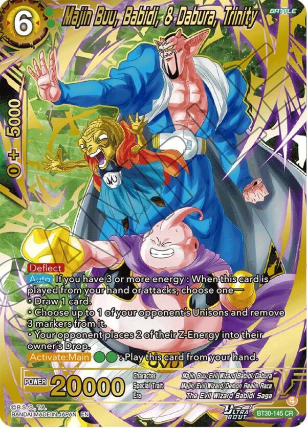 Majin Buu, Babidi, & Dabura, Trinity — Masters · Three Glorious Fighters BT30-145 · Foil