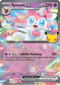 Sylveon ex — ME: 30th Celebration 071/128 · Holofoil