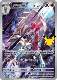 Lycanroc — ME: 30th Celebration 138/128 · Holofoil