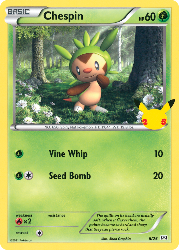 Chespin — McDonald’s 25th Anniversary Promos 006/025 · Normal