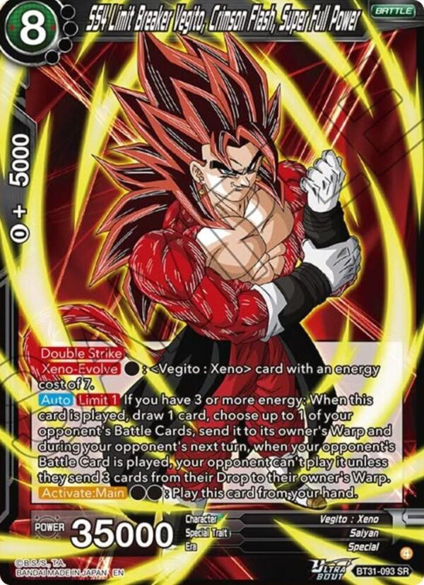 SS4 Limit Breaker Vegito, Crimson Flash, Super Full Power — Masters · Impact Beyond Dimensions BT31-093 · Foil