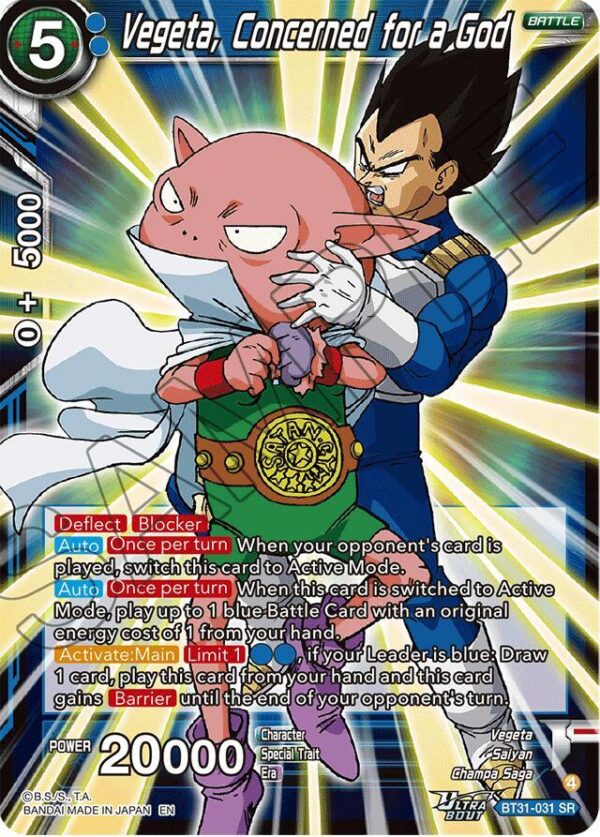 Vegeta, Concerned for a God — Masters · Impact Beyond Dimensions BT31-031 · Foil
