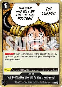 I’m Luffy!! The Man Who Will Be King of the Pirates!! — The World’s Strongest Warriors OP17-096 · Foil