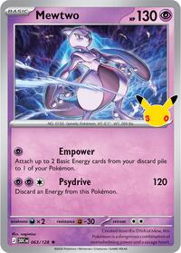 Mewtwo — ME: 30th Celebration 063/128 · Holofoil