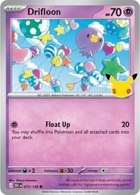 Drifloon — ME: 30th Celebration 073/128 · Holofoil