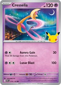 Cresselia — ME: 30th Celebration 074/128 · Holofoil