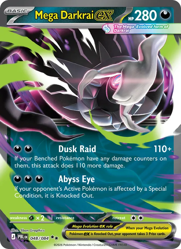 Mega Darkrai ex — ME05: Pitch Black 048/084 · Holofoil