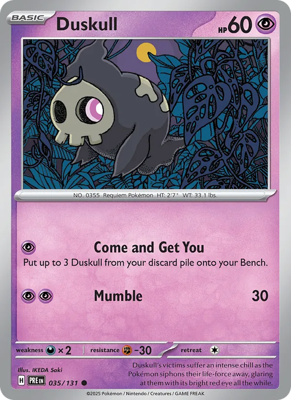 Duskull — SV: Prismatic Evolutions 035/131 · Normal