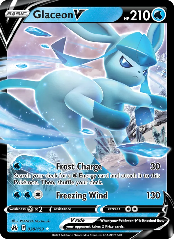 Glaceon V — SWSH: Crown Zenith 038/159 · Holofoil
