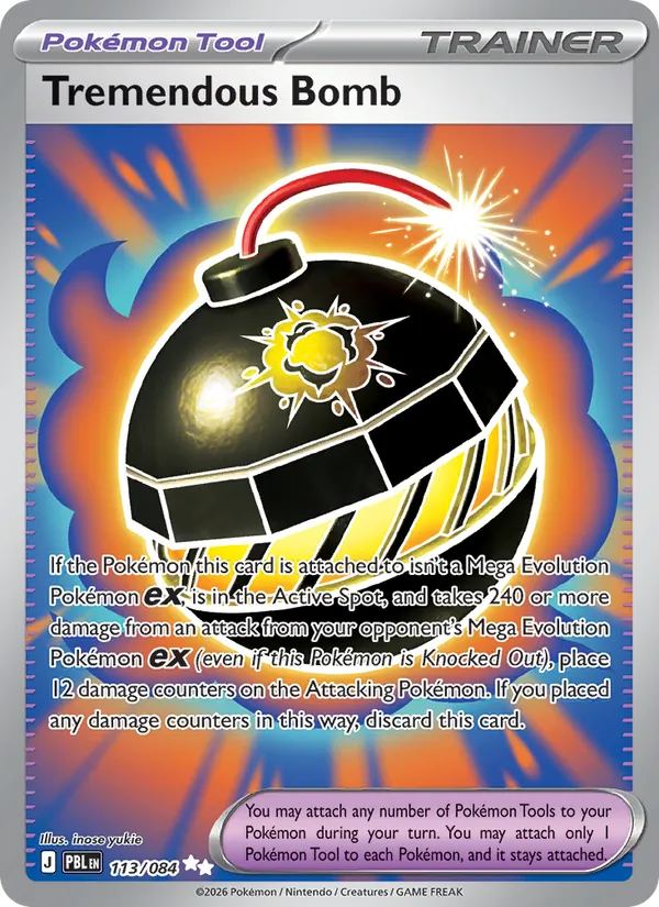 Tremendous Bomb — ME05: Pitch Black 113/084 · Holofoil