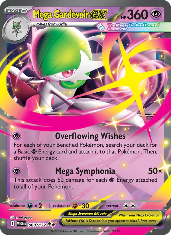 Mega Gardevoir ex — ME01: Mega Evolution 060/132 · Holofoil