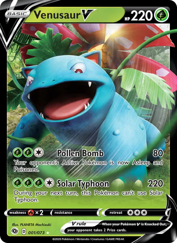 Venusaur V — Champion’s Path 01/73 · Holofoil
