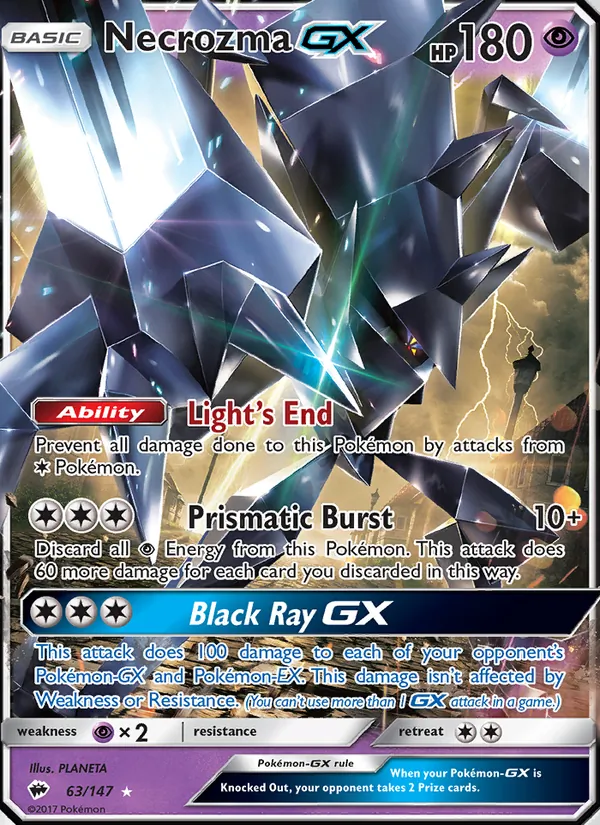 Necrozma GX — SM – Burning Shadows 63/147 · Holofoil