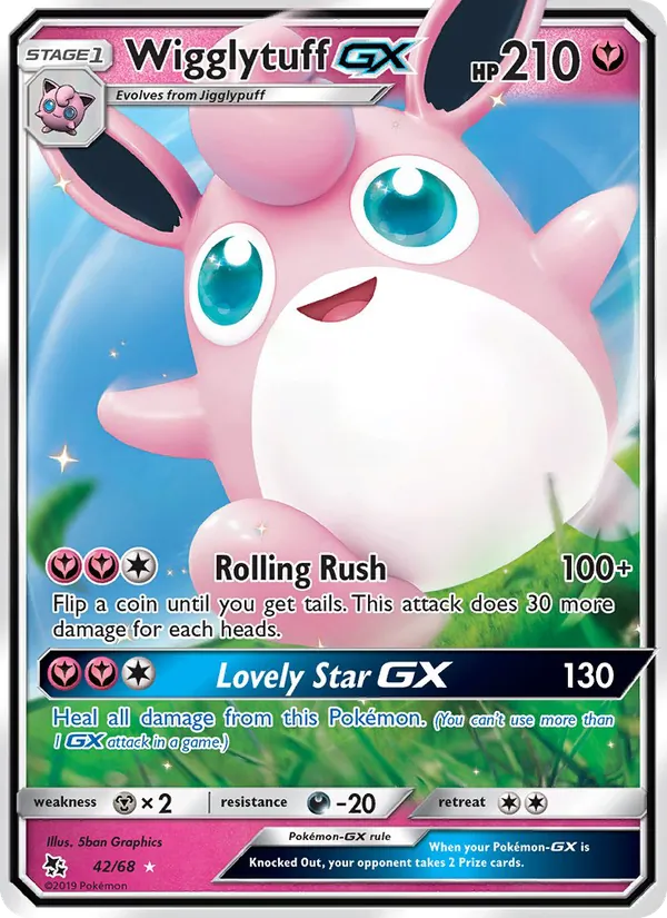 Wigglytuff GX — Hidden Fates 42/68 · Holofoil